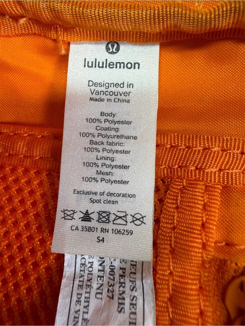 Lululemon City Adventurer Backpack Heathered Grey Black Orange Lining Laptop OS